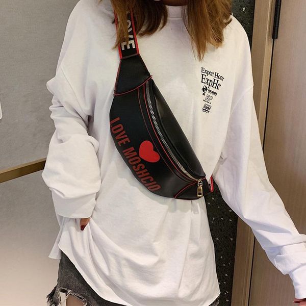 luxury women's waist bag pu leather belt letter crossbody chest bags female heart fanny pack hip hop banana purse
luxury women's waist bag pu leather belt letter crossbody chest bags female heart fanny pack hip hop banana purse
