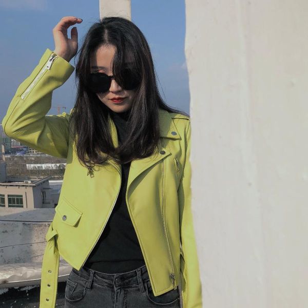 women's leather & faux 2021 slim jacket women short fashion real sheepskin coat motorcycle coats and jackets korean women's clothes, Black
women's leather & faux 2021 slim jacket women short fashion real sheepskin coat motorcycle coats and jackets korean women's clothes, Black