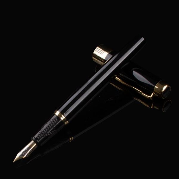 fountain pens black barrel with gold clip metal pen stationery school office supplies writing smoothly
fountain pens black barrel with gold clip metal pen stationery school office supplies writing smoothly