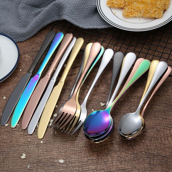 dinnerware sets stainless steel western /steak knife, fork and spoon household el tableware set gold-plated spray paint customization
dinnerware sets stainless steel western /steak knife, fork and spoon household el tableware set gold-plated spray paint customization