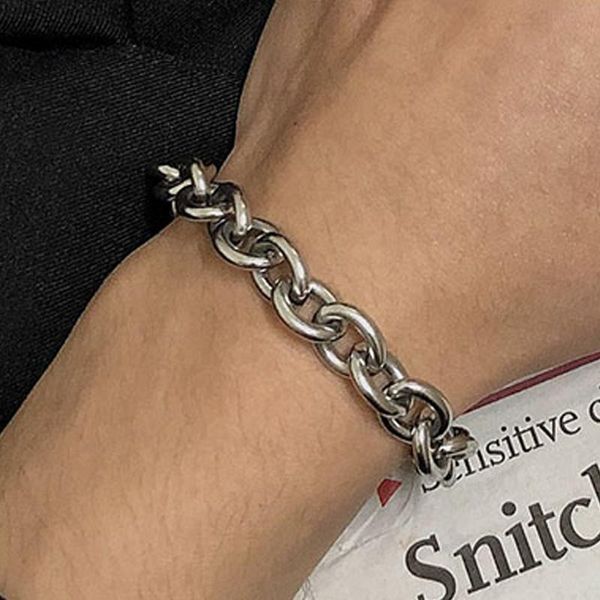 link, chain o bracelets mens stainless steel simple on hand homme jewelry 2021 bracele wholesale gifts for male accessories, Black
link, chain o bracelets mens stainless steel simple on hand homme jewelry 2021 bracele wholesale gifts for male accessories, Black