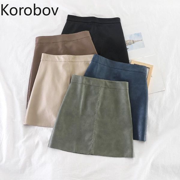 skirts korobov fashion solid high waist a-line women korean streetwear pu falda mujer vintage mini skirt 79132, Black
skirts korobov fashion solid high waist a-line women korean streetwear pu falda mujer vintage mini skirt 79132, Black