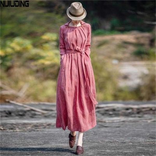 autumn vintage simple atmosphere loose dress with belt waist slimming long sleeves square neck skirt women 210514, Black;gray
autumn vintage simple atmosphere loose dress with belt waist slimming long sleeves square neck skirt women 210514, Black;gray