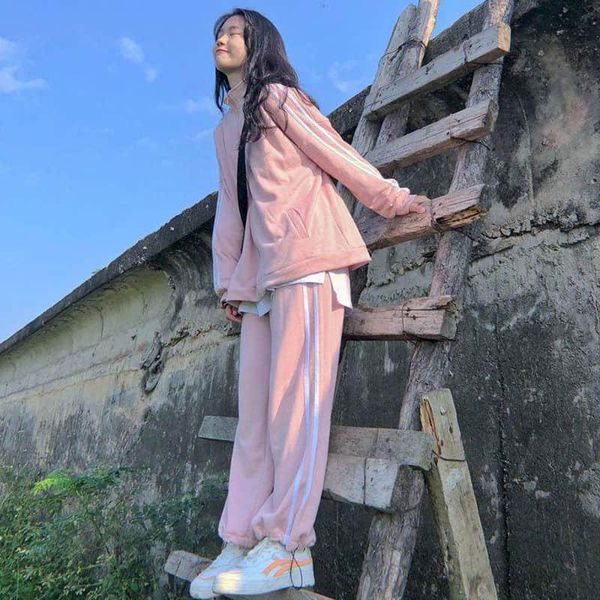 men's tracksuits men women street sets spring autumn sportswear casual suit female pink korean trend loose simple student small two-pie, Gray
men's tracksuits men women street sets spring autumn sportswear casual suit female pink korean trend loose simple student small two-pie, Gray