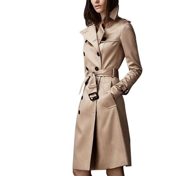 women's trench coats windreama fashion women coat 2021 autumn double breasted slim fit long turn down collar office wear clothes, Tan;black
women's trench coats windreama fashion women coat 2021 autumn double breasted slim fit long turn down collar office wear clothes, Tan;black