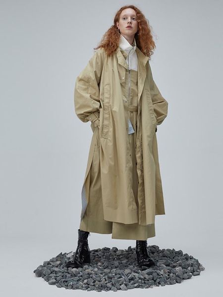 women's trench coats irinach231 fall winter 2021 collection side slits stand collar single breasted long khaki coat women, Tan;black
women's trench coats irinach231 fall winter 2021 collection side slits stand collar single breasted long khaki coat women, Tan;black