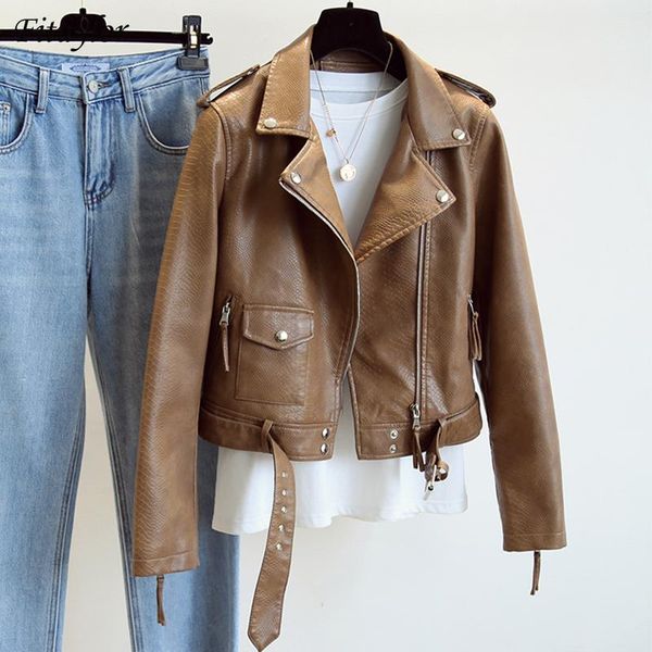 women's leather & faux 2021 women spring autumn with belt jacket female punk outwear moto biker vintage elegant coat, Black
women's leather & faux 2021 women spring autumn with belt jacket female punk outwear moto biker vintage elegant coat, Black