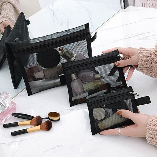 storage bags 1pcs makeup bag women small large mesh transparent cosmetic organizer for cosmetics black pencil cases neceser pouch
storage bags 1pcs makeup bag women small large mesh transparent cosmetic organizer for cosmetics black pencil cases neceser pouch