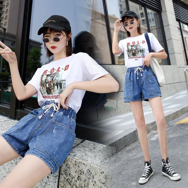 women's shorts coigarsam 4xl plus size loose denim spring summer high waist women blue 5837, White;black
women's shorts coigarsam 4xl plus size loose denim spring summer high waist women blue 5837, White;black