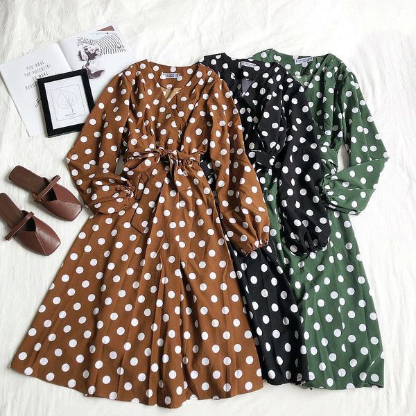casual dresses hisuma women summer v-neck lantern sleeve bandage strap bow dress lady elastic slim polka dot chiffon pullover party midi, Black;gray
casual dresses hisuma women summer v-neck lantern sleeve bandage strap bow dress lady elastic slim polka dot chiffon pullover party midi, Black;gray