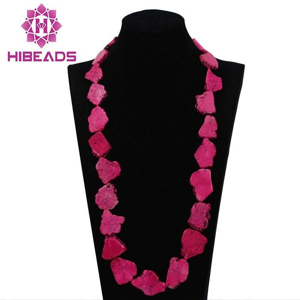 fuchsia pink stone african fashion jewelry 34inches necklace slice beaded women gift tn152 chains, Silver
fuchsia pink stone african fashion jewelry 34inches necklace slice beaded women gift tn152 chains, Silver