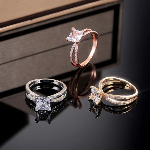 style classic geometric lines square zircon wedding proposal ring ladies jewelry prom rings, Slivery;golden
style classic geometric lines square zircon wedding proposal ring ladies jewelry prom rings, Slivery;golden