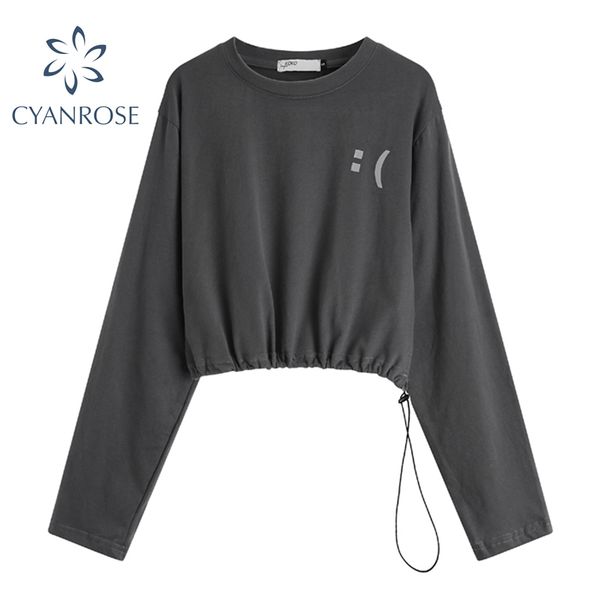 pullover long sleeve crop sweatshirt women drawstring retro slim sweatwear spring streetwear tide o neck grey sport 210417, White
pullover long sleeve crop sweatshirt women drawstring retro slim sweatwear spring streetwear tide o neck grey sport 210417, White