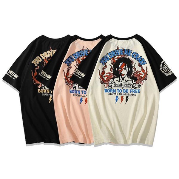 men's t-shirts japanese tide brand printing fashion loose short sleeve tees summer 2021 quality 100% cotton boutique t shirt men m-3xl, White;black
men's t-shirts japanese tide brand printing fashion loose short sleeve tees summer 2021 quality 100% cotton boutique t shirt men m-3xl, White;black
