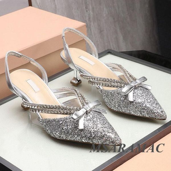 fashion silver glitter crystal bow high heel sandals leather pointed toe heels elegant ladies all-match party shoes, Black
fashion silver glitter crystal bow high heel sandals leather pointed toe heels elegant ladies all-match party shoes, Black