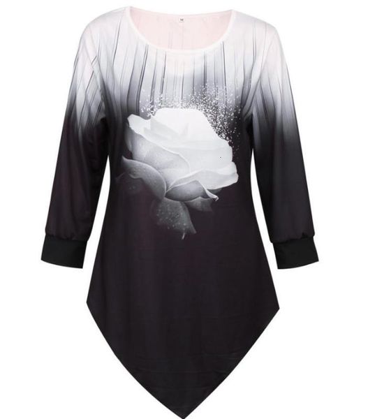 women's blouses & shirts shirt women spring autumn printing o-neck blouse 3/4 sleeve casual hem irregularity female fashion plus size, White
women's blouses & shirts shirt women spring autumn printing o-neck blouse 3/4 sleeve casual hem irregularity female fashion plus size, White