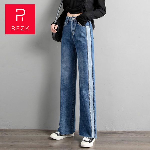 women's jeans rfzk 2021 fashion auttum korean female pants high waist street loose large pocket full length women, Blue
women's jeans rfzk 2021 fashion auttum korean female pants high waist street loose large pocket full length women, Blue
