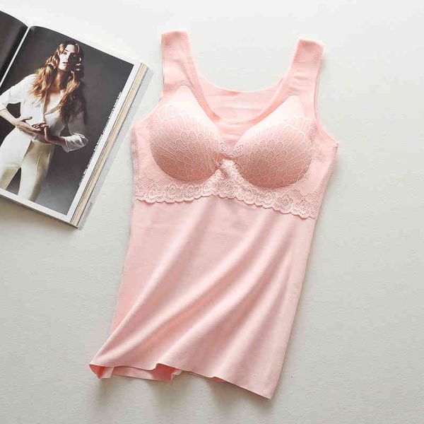 tanks design of niche lace thermal vest with cushion on the chest ladies'jersey underwear stuffed shirt, White
tanks design of niche lace thermal vest with cushion on the chest ladies'jersey underwear stuffed shirt, White