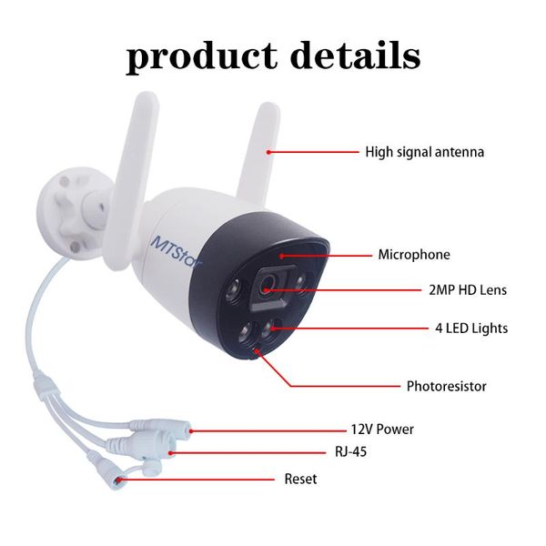 2.0mp wifi wireless camera onvif p2p two-way audio tf card 1080p cctv with bracket ip cameras
2.0mp wifi wireless camera onvif p2p two-way audio tf card 1080p cctv with bracket ip cameras