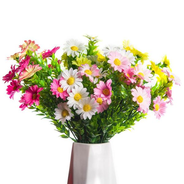 decorative flowers & wreaths 15 head/bunch white daisy artificial bouquet for home wedding decoration diy bridal silk fake flower accessorie
decorative flowers & wreaths 15 head/bunch white daisy artificial bouquet for home wedding decoration diy bridal silk fake flower accessorie