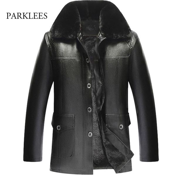 men's fur & faux collar mens leather jacket single breasted plus velvet thick men pu jackets warm pocket male outwear casual coats over, Black
men's fur & faux collar mens leather jacket single breasted plus velvet thick men pu jackets warm pocket male outwear casual coats over, Black