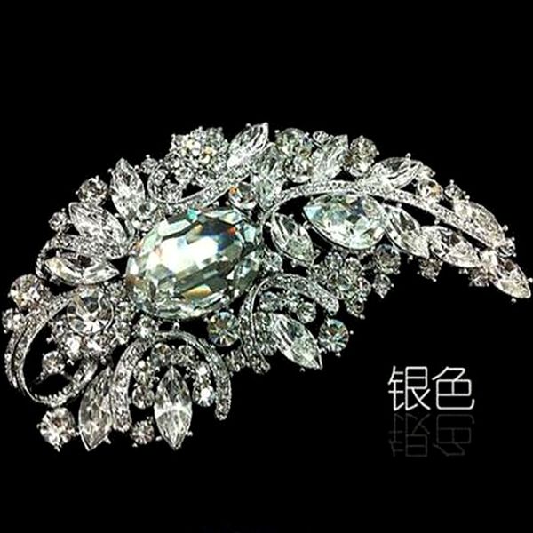 4.9 inch huge size elegant style rhinestone crystal diamante brooch wedding bridal jewelry gifts 16 colors available, Gray
4.9 inch huge size elegant style rhinestone crystal diamante brooch wedding bridal jewelry gifts 16 colors available, Gray