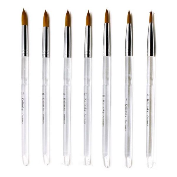 nail brushes 7 sizes nylon hair brush clear acrylic handle pen gel builder carving dotting drawing tools, Yellow
nail brushes 7 sizes nylon hair brush clear acrylic handle pen gel builder carving dotting drawing tools, Yellow