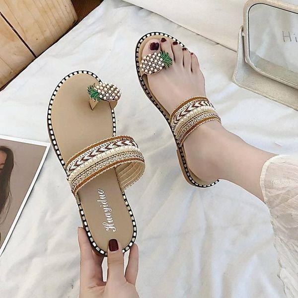 slippers 2021 women low-heel rhinestone pineapple pearl flat sandals summer beach casual open toe gladiator, Black
slippers 2021 women low-heel rhinestone pineapple pearl flat sandals summer beach casual open toe gladiator, Black