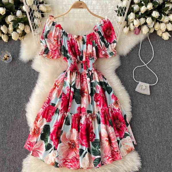 summer dress age reduction vestidos female square collar puff sleeve elastic waist thin print mini gl067 210506, Black;gray
summer dress age reduction vestidos female square collar puff sleeve elastic waist thin print mini gl067 210506, Black;gray