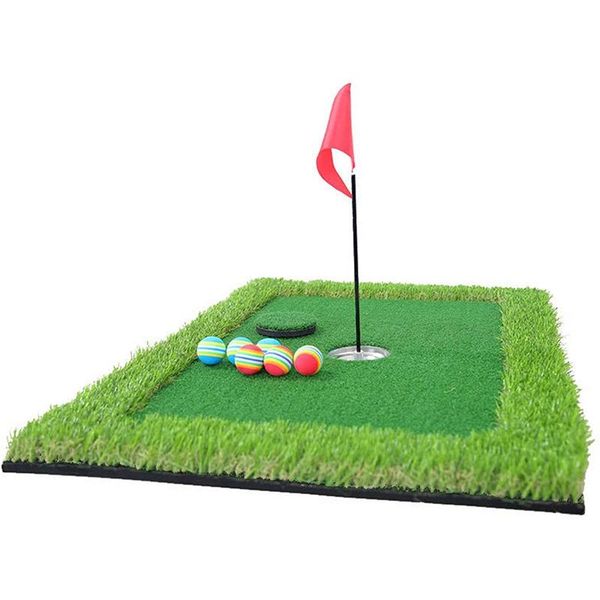 golf training aids mini water putting practice set, floating green set with 6 balls, hole cup tee
