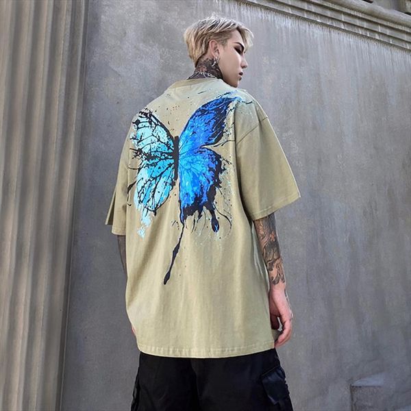 dropship butterfly printed hip hop mens t shirts oversized tee brand design casual cotton streetwear loose top, White;black
dropship butterfly printed hip hop mens t shirts oversized tee brand design casual cotton streetwear loose top, White;black