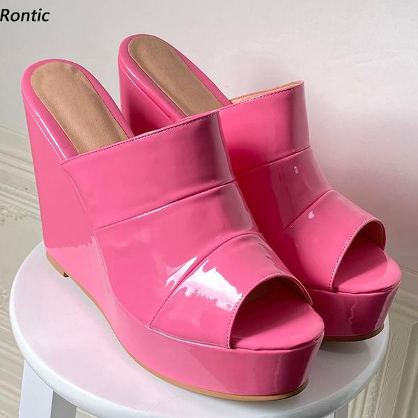 dress shoes rontic fashion women mules sandals patent leather wedges heels open toe gorgeous pink party us size 5-20, Black
dress shoes rontic fashion women mules sandals patent leather wedges heels open toe gorgeous pink party us size 5-20, Black