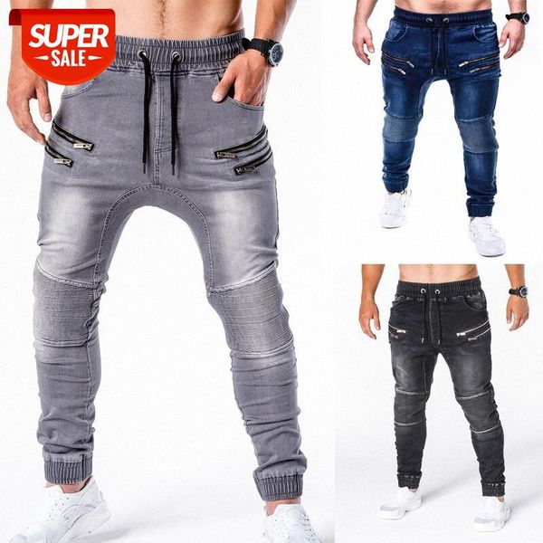 european and american men's denim fabric casual sports pants zipper hip-hop jeans #zv98, Blue
european and american men's denim fabric casual sports pants zipper hip-hop jeans #zv98, Blue