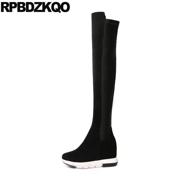boots shoes over the knee handmade fall high heel round toe black height increasing wedge tall long suede slim thigh women 2021
boots shoes over the knee handmade fall high heel round toe black height increasing wedge tall long suede slim thigh women 2021