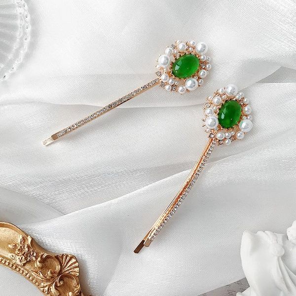 hair clips & barrettes clip for women retro luxury green crystal hairpin pearl elegant exquisite fashion pin jewelry accessorie wholesale, Golden;silver
hair clips & barrettes clip for women retro luxury green crystal hairpin pearl elegant exquisite fashion pin jewelry accessorie wholesale, Golden;silver
