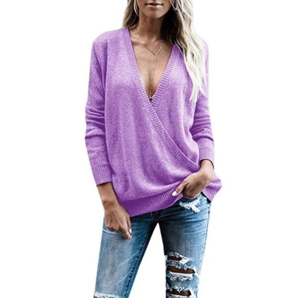 women's sweaters fashion autumn winter deep v-neck long-sleeved sweater solid knitting casual lady for women s-2xl, White;black
women's sweaters fashion autumn winter deep v-neck long-sleeved sweater solid knitting casual lady for women s-2xl, White;black
