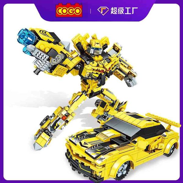 cogo high car deformation up to mecha body small particle plug in children's building block toys
cogo high car deformation up to mecha body small particle plug in children's building block toys