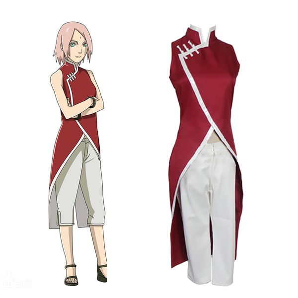 boruto the movie haruno sakura cheongsam anime cosplay costume, Black;red 
boruto the movie haruno sakura cheongsam anime cosplay costume, Black;red