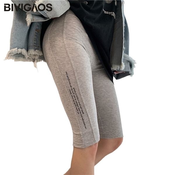 bivigaos summer cotton letter printed knee short thin slim biker casual fashion trend sport 3 colors 210621, White;black
bivigaos summer cotton letter printed knee short thin slim biker casual fashion trend sport 3 colors 210621, White;black
