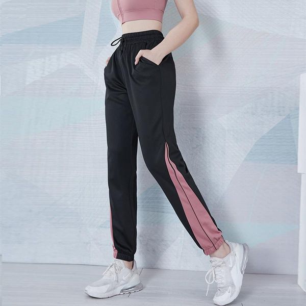 spring women sports running pants loose gym yoga spliced color fitness training jogging workout sweatpants female, Black;blue
spring women sports running pants loose gym yoga spliced color fitness training jogging workout sweatpants female, Black;blue