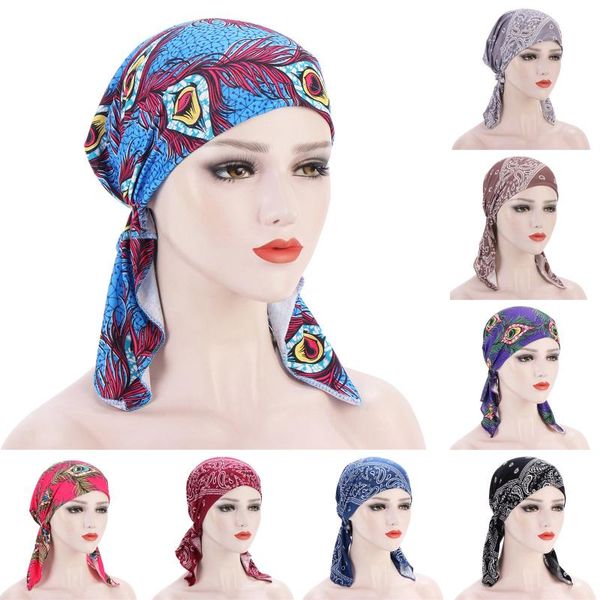 beanie/skull caps muslim women print cotton turban hat headscarves pre-tied cancer chemo headwear bandanas headwrap hair accessories, Blue;gray
beanie/skull caps muslim women print cotton turban hat headscarves pre-tied cancer chemo headwear bandanas headwrap hair accessories, Blue;gray