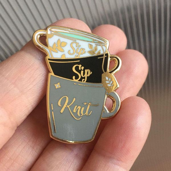 pins, brooches sip knit weave hard enamel pins craft jewelry knitters flair tea enthusiast golden brooch backpack hat collar lapel badges, Gray
pins, brooches sip knit weave hard enamel pins craft jewelry knitters flair tea enthusiast golden brooch backpack hat collar lapel badges, Gray