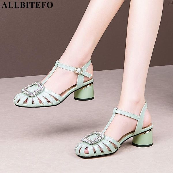 sandals allbitefo size:34-42 fashion rhinestone genuine leather thick heels summer women shoes brach des sandales, Black
sandals allbitefo size:34-42 fashion rhinestone genuine leather thick heels summer women shoes brach des sandales, Black