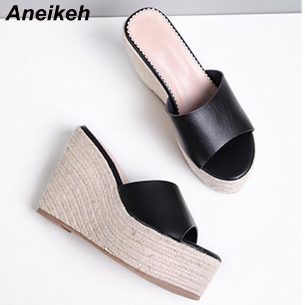 aneikeh summer 2021 fashion women's solid pu wedges outside platform slides shallow party concise black white size 34-39 slippers
aneikeh summer 2021 fashion women's solid pu wedges outside platform slides shallow party concise black white size 34-39 slippers