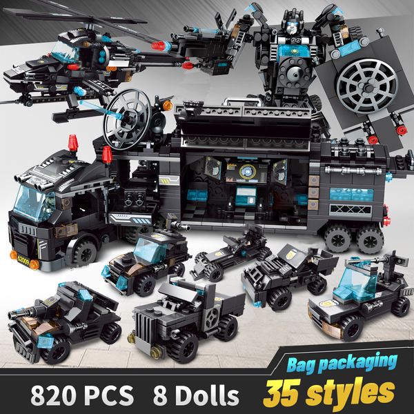 building blocks robot city police toys blocks boys vehicle aircraft educational truck blocks compatible model bricks
building blocks robot city police toys blocks boys vehicle aircraft educational truck blocks compatible model bricks