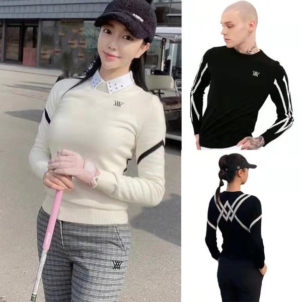 women's sweaters autumn winter golf sweater round neck sports fashion pullover apparel, White;black
women's sweaters autumn winter golf sweater round neck sports fashion pullover apparel, White;black