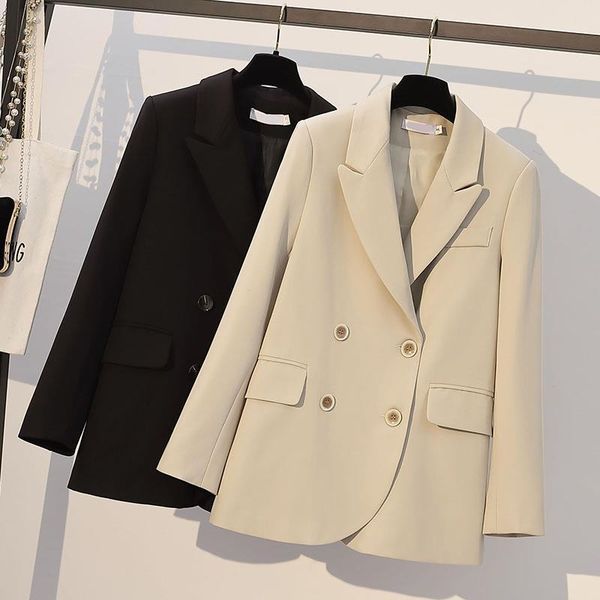 women's suits & blazers women spring fashion coat vintage double breasted long sleeve female slim office lady blazer outwear x6, White;black
women's suits & blazers women spring fashion coat vintage double breasted long sleeve female slim office lady blazer outwear x6, White;black