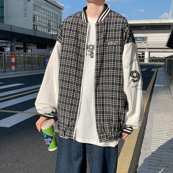 men's jackets 2021 autumn jacket double sided casual trend loose windbreaker splicing coat plaid recommend, Black;brown
men's jackets 2021 autumn jacket double sided casual trend loose windbreaker splicing coat plaid recommend, Black;brown