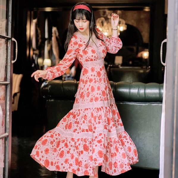 casual dresses elegant sweet maxi dress floral print chiffon swing autumn long sleeve ladies ropa mujer, Black;gray
casual dresses elegant sweet maxi dress floral print chiffon swing autumn long sleeve ladies ropa mujer, Black;gray