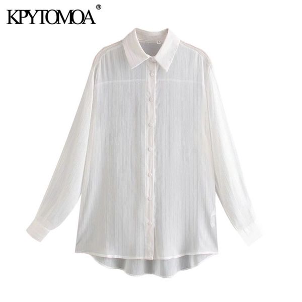 women fashion semi-sheer metallic thread striped blouses vintage long sleeve button-up female shirts chic 210420, White
women fashion semi-sheer metallic thread striped blouses vintage long sleeve button-up female shirts chic 210420, White
